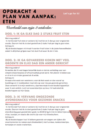 Mijn doelen voor de KC Healthy Together challenge, KC Healthy Together challenge, e-book gezond eten, Kelly Caresse